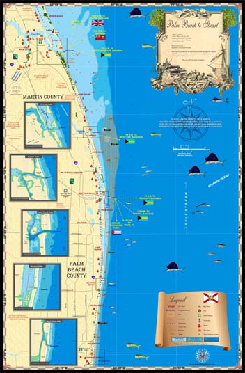 Palm Beach to Stuart Map