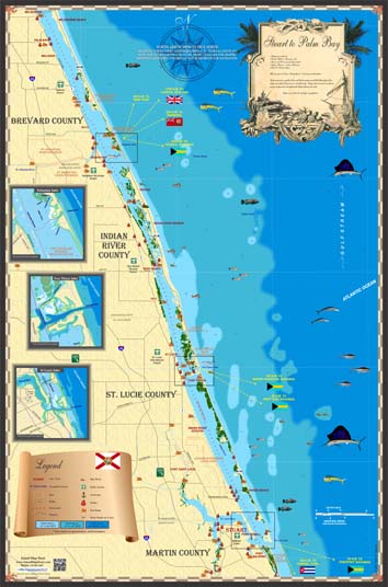 Stuart to Palm Bay Map