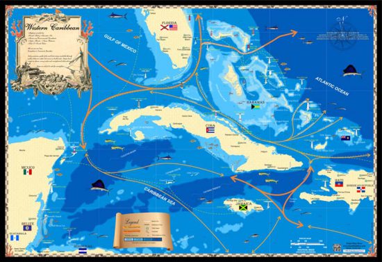 Western Caribbean map
