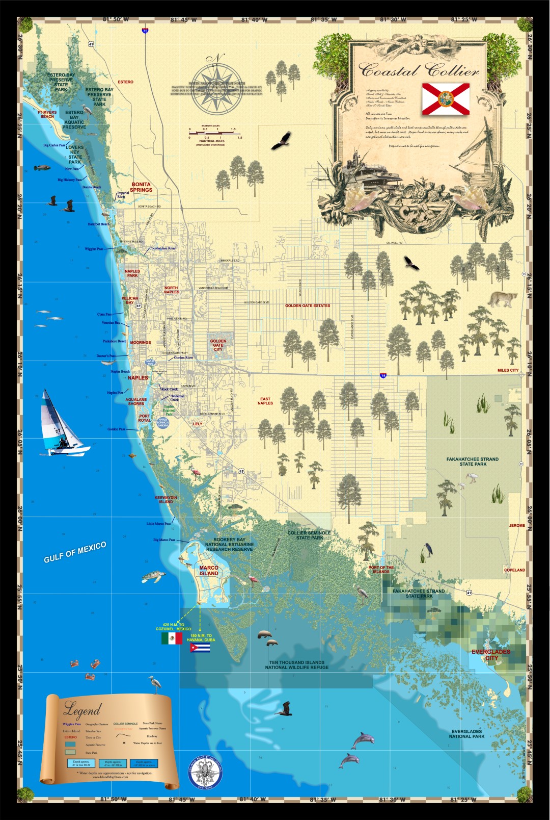 Coastal Collier Island Map Publishing