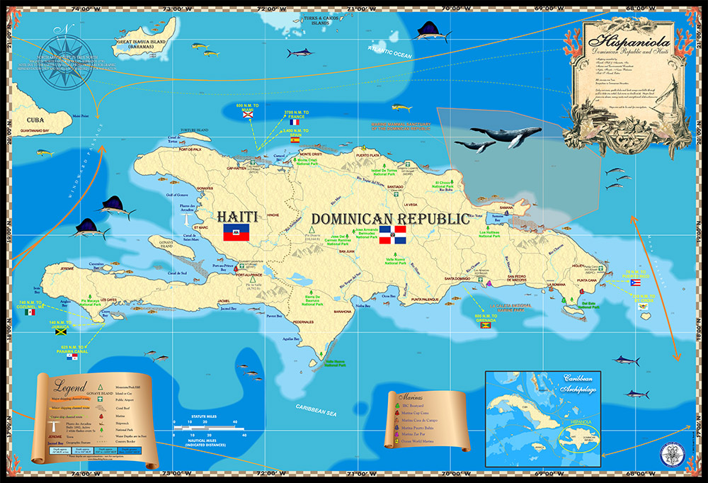 Map of Hispaniola