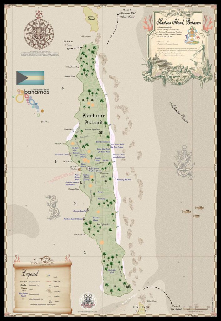 Harbour Island Map - Island Map Store