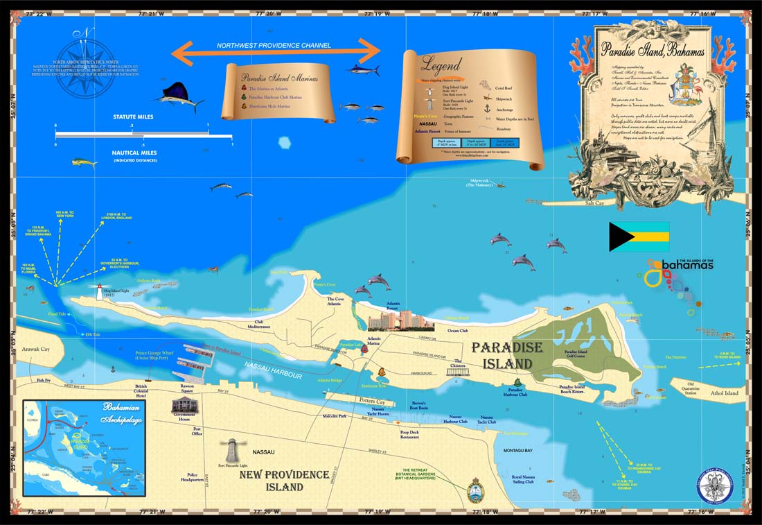 Paradise Island Map - Island Map Store