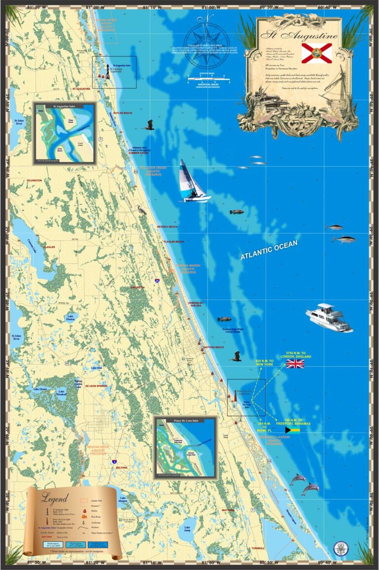 St. Augustine Map - Island Map Store