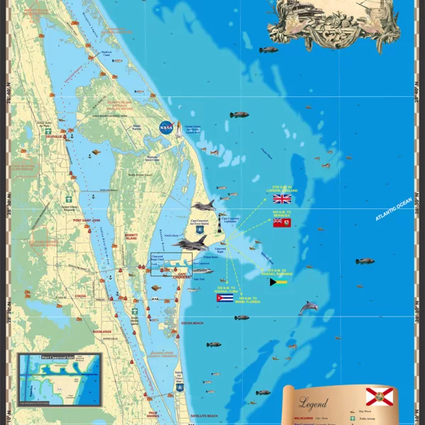 Cape Canaveral and The Space Coast Map